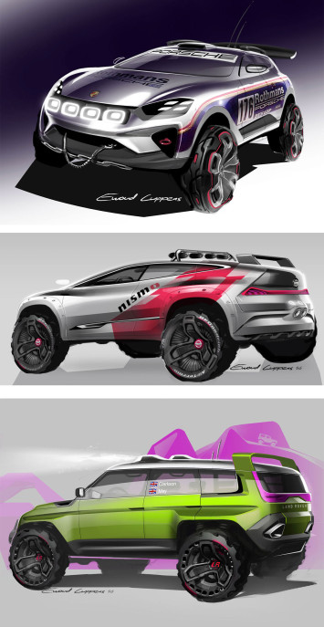 SUV and Baja racers - Design Sketches by 