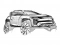 SUV Concept drawing with pencil and marker