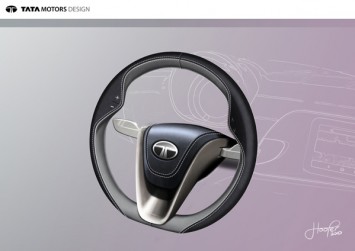 Tata Pixel Concept - Steering Wheel Design Sketch