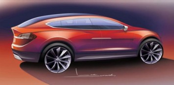 Tesla Model X Concept - Design Sketch