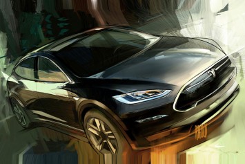 Tesla Model X Concept - Design Sketch