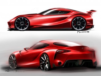 Toyota FT-1 Concept - Design Sketches