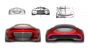 Vision Mercedes Maybach 6 Concept Design Sketches