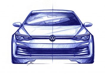 Volkswagen 8th gen Golf Design Sketch