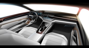 Volkswagen C Coupe GTE Concept Interior Design Sketch Render