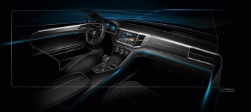 Volkswagen CrossBlue Coupe Concept - Interior Design Sketch