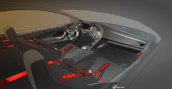 Volkswagen Design Vision GTI Interior Design Sketch