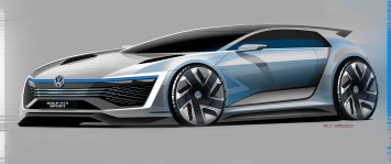 Volkswagen Golf GTE Sport Concept Design Sketch