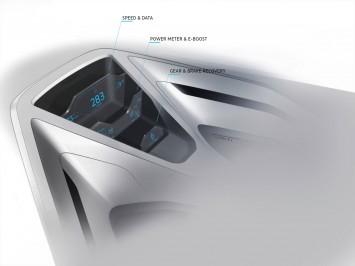 Volkswagen Golf GTE Sport Concept Interior - IP Design Sketch Render