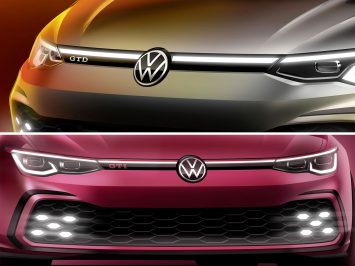 Volkswagen Golf GTI and GTD Design Sketch Render