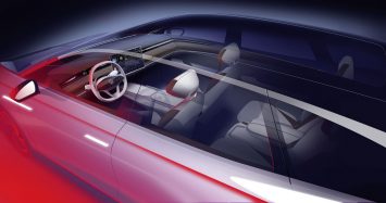 Volkswagen ID. Space Vizzion Concept Interior Design Sketch Render