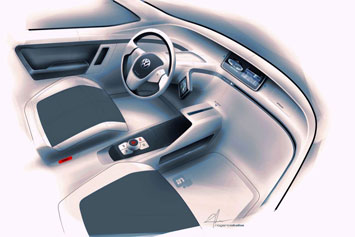 Volkswagen In Concept Interior Design Sketch