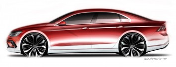 Volkswagen Midsize Coupe Concept Design Sketch