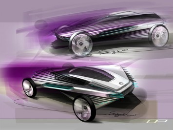 Volkswagen Optism Concept Design Sketches
