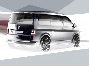 Volkswagen sixth-gen Transporter - Preview Design Sketch Render