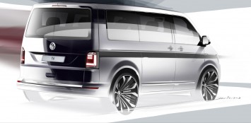 Volkswagen sixth-gen Transporter - Preview Design Sketch Render
