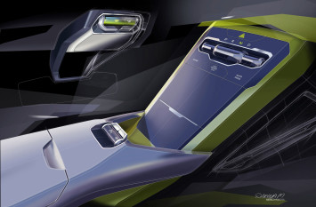 Volkswagen T-Cross Breeze Concept - Interior Design Sketch Render