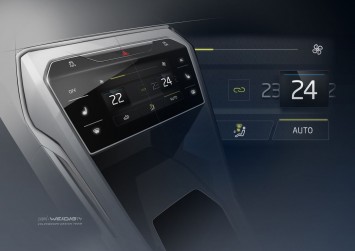 Volkswagen T-ROC Concept - Interior Design Sketch