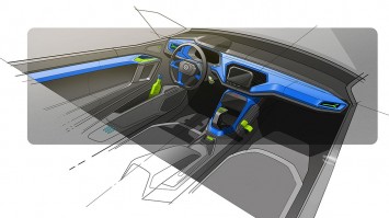 Volkswagen T-TOC Concept Interior Design Sketch