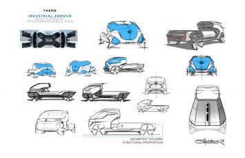 Volkswagen Type 10 PickUp Concept Design Sketches