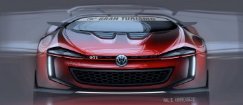 Volkswagen Vision GTI Roadster Concept Gran Turismo - Design Sketch by Malte Hammerbeck