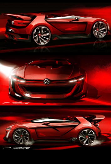 Volkswagen Vision GTI Roadster Concept Gran Turismo - Design Sketches