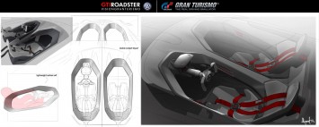Volkswagen Vision GTI Roadster Concept Gran Turismo - Interior Design Sketch