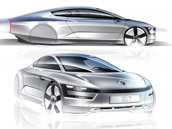 Volkswagen XL1 Concept Design Sketches