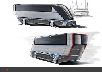Volvo Bus Concept Design Sketches by Alireza Saeedi