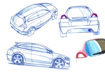 Volvo C30 Concept design sketches