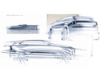 Volvo EX90 Design Sketches