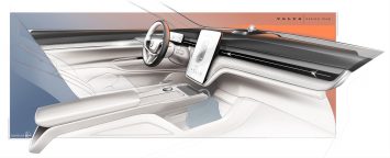Volvo EX90 Interior Design Sketch Render