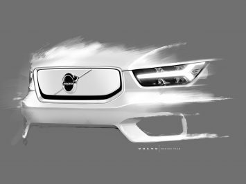 Volvo fully electric XC40 Design Sketch