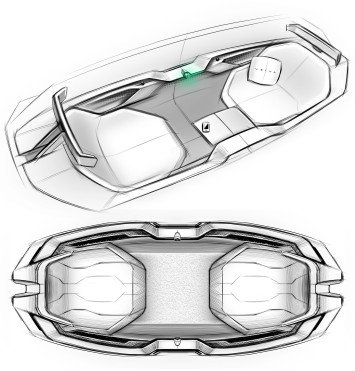 Volvo Interior Design Sketches by Siyuan Fang