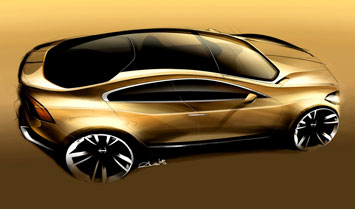Volvo S60 Concept Design Sketch