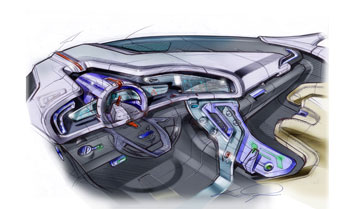 Volvo S60 Concept Interior Design Sketch