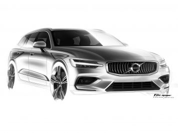 Volvo V60 Design Sketch by T. Jon Mayer