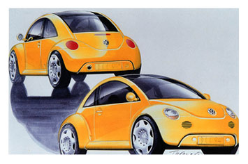 VW Concept One 1994 Design Sketch
