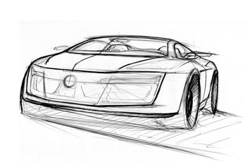 VW Coupe Concept Design Sketch
