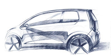 VW E Up! Concept Design Sketch
