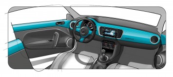 VW New Beetle Interior Design Sketch