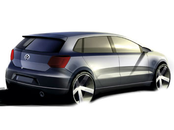 VW New Polo Design Sketch