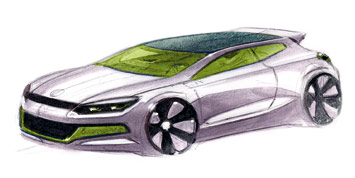 VW Scirocco design sketch