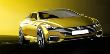 VW Sport Coupe Concept GTE Design Sketch