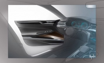 VW Sport Coupe Concept GTE Interior Design Sketch