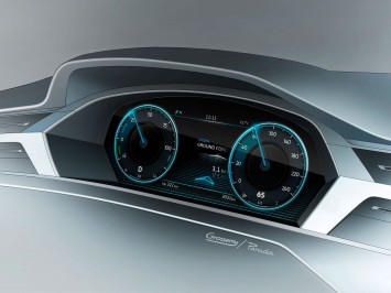 VW Sport Coupe Concept GTE Interior Design Sketch Instrument Panel
