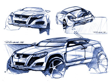 VW Tiguan Design Sketches