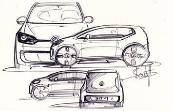 VW Up Concept design sketch