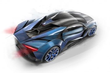 W Motors Fenyr Supersport Design Sketch by Exequiel Di Salvo