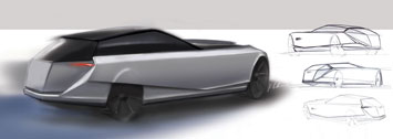Wally Concept Car Design Sketch